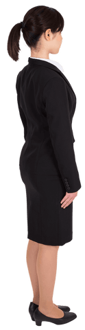 back view of asian businesswoman on transparent background - Download Free Stock Videos Pikwizard.com