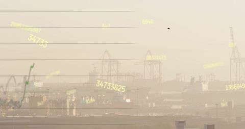 Financial Data Targeted Over Cityscape Showing Global Business - Download Free Stock Images Pikwizard.com