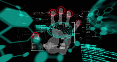 Digital Fingerprint with Animated Security Interface