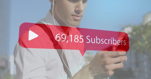 Influencer tracking subscribers on mobile device