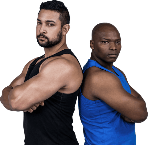 confident men in sports tank tops on transparent background - Download Free Stock Videos Pikwizard.com