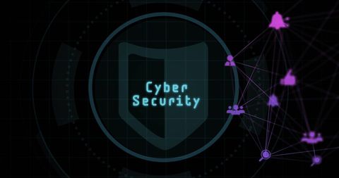 Cyber Security Concept with Digital Network Icons - Download Free Stock Images Pikwizard.com