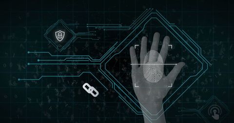 Digital Circuit Interface with Biometric Fingerprint Recognition - Download Free Stock Images Pikwizard.com