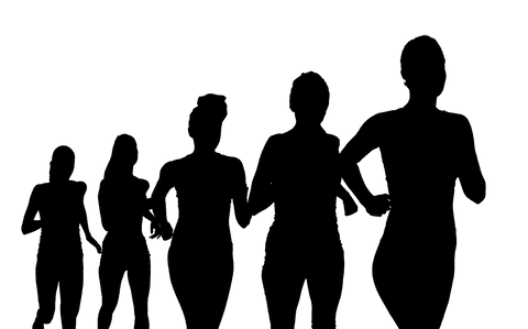 transparent black silhouettes of women running - Download Free Stock Videos Pikwizard.com