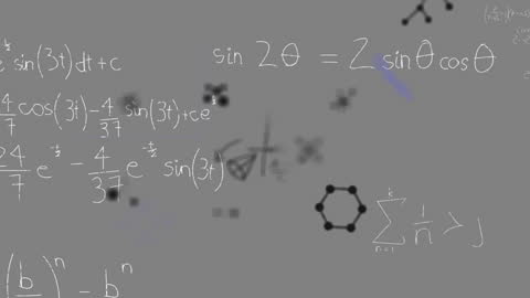 Dynamic Mathematical Formulas Overlay on Black Background