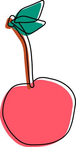 transparent stylized minimalist cherry illustration vector - Download Free Stock Videos Pikwizard.com