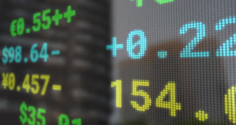 Digital Stock Market Data and Cityscape