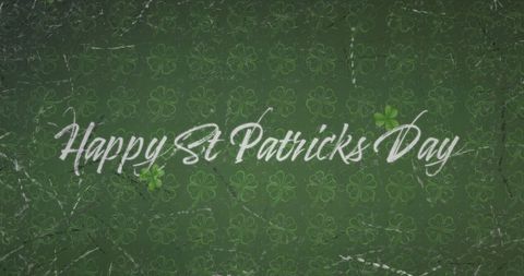 Festive St. Patrick's Day Message with Clover Theme