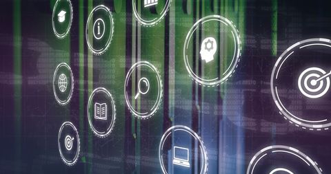 Digital Interface and Data Processing with Network Connections - Download Free Stock Images Pikwizard.com
