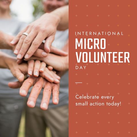 Diverse Group Celebrating International Microvolunteering Day - Download Free Stock Templates Pikwizard.com