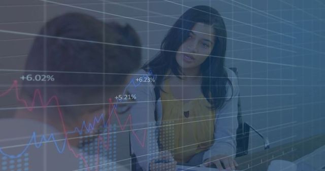 Businesswoman Analyzing Metrics in Collaborative Team Meeting