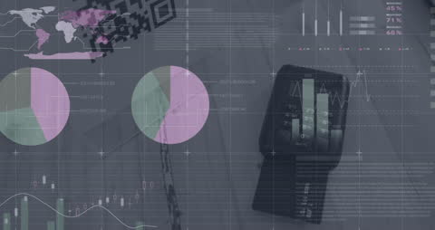 Data Analysis and Finance Concept with Abstract Graphics