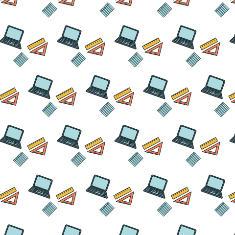 seamless transparent computer pattern with rulers and notebooks - Download Free Stock Videos Pikwizard.com