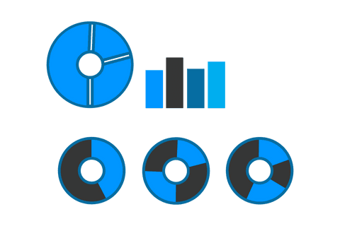 transparent vector charts featuring graphs and diagrams in blue shades - Download Free Stock Videos Pikwizard.com