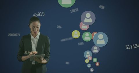 Businesswoman Engaging with Digital Cloud Connectivity Interface - Download Free Stock Images Pikwizard.com