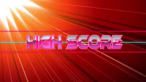 Retro Arcade High Score Animation with Neon Lights