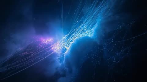 Electrifying Cosmic Filaments Converge in Mesmerizing Abstract Display