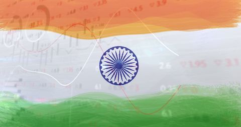 India Flag Overlay with COVID-19 Statistics