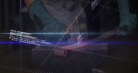 Skilled Blacksmith Melding Tradition and Technology in Modern Workshop