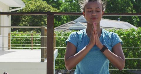 Peaceful Meditation on Sunlit Terrace