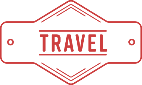 Red Travel Badge on Transparent Background for Tourism Branding - Download Free Stock Videos Pikwizard.com