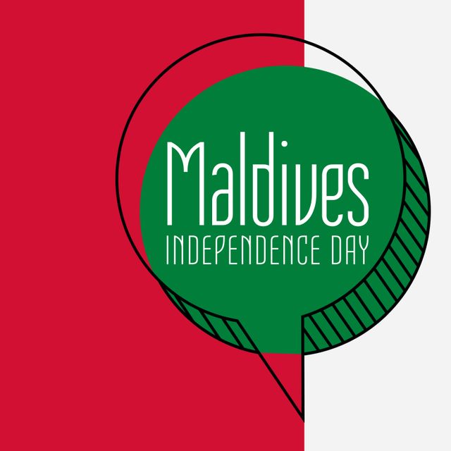 Maldives Independence Day Celebration Speech Bubble Design - Download Free Stock Templates Pikwizard.com