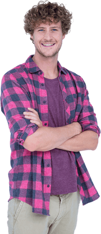 Cheerful Man in Plaid Shirt with Transparent Background - Download Free Stock Videos Pikwizard.com