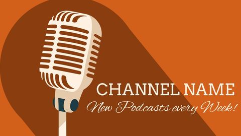 vintage microphone promoting weekly podcast episodes - Download Free Stock Templates Pikwizard.com