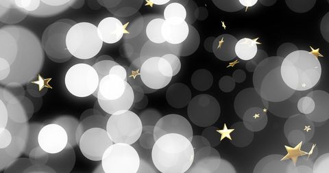 Digital Interface with White Circles and Stars on Black Background - Download Free Stock Images Pikwizard.com