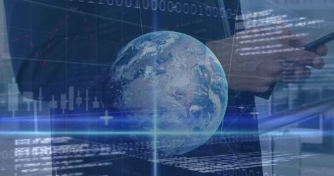 Global Economy and Technology Concept with Businessman and Smartphone - Download Free Stock Images Pikwizard.com