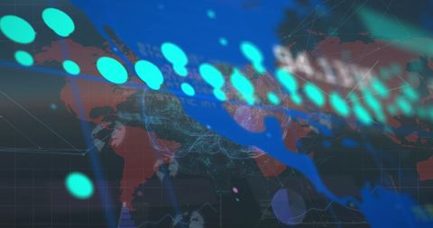 Global Data Network with Abstract World Map Overlay - Download Free Stock Images Pikwizard.com
