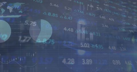 Abstract Digital Financial Graph with Global Business Data - Download Free Stock Images Pikwizard.com