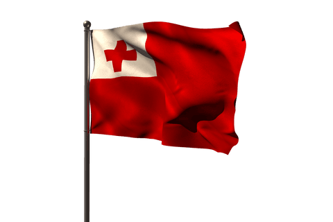 tongan national flag waving on pole transparent background - Download Free Stock Videos Pikwizard.com