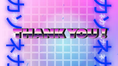 Colorful Thank You Message with Abstract Geometric Background