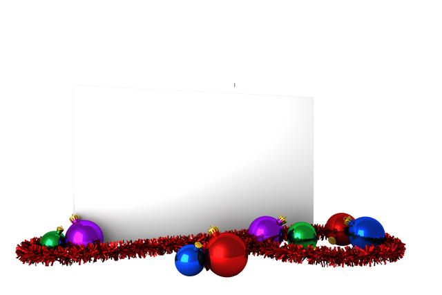 Transparent Christmas Decoration with Copy Space on White Board - Download Free Stock Videos Pikwizard.com