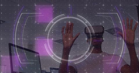 Virtual reality innovation in modern tech workspace