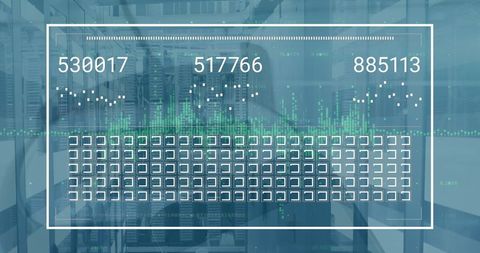translucent digital overlay in data center with server racks - Download Free Stock Images Pikwizard.com