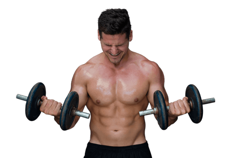 transparent muscular man lifting dumbbells in workout - Download Free Stock Videos Pikwizard.com