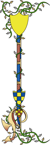 medieval ornamental staff with shields on transparent background - Download Free Stock Videos Pikwizard.com