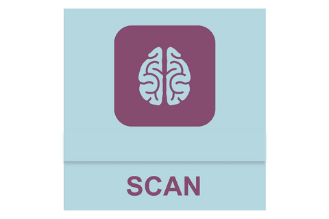 transparent blue square with brain scan icon - Download Free Stock Videos Pikwizard.com
