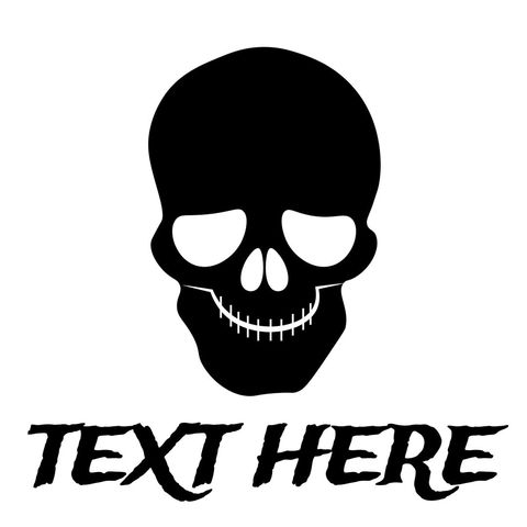 bold skull graphic design with custom text space - Download Free Stock Templates Pikwizard.com