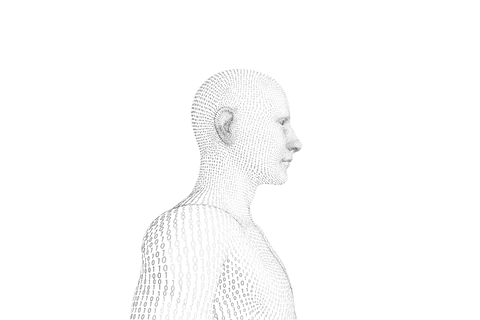 digital transparent ai: 3d male figure with binary code overlay - Download Free Stock Videos Pikwizard.com