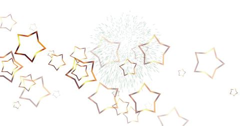 Abstract Star Shapes with Light Trail Effects