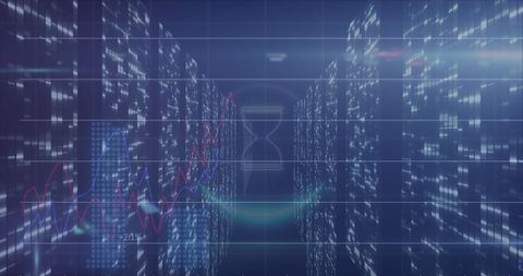 Digital Data Analysis with Hourglass and Graph Visuals - Download Free Stock Images Pikwizard.com