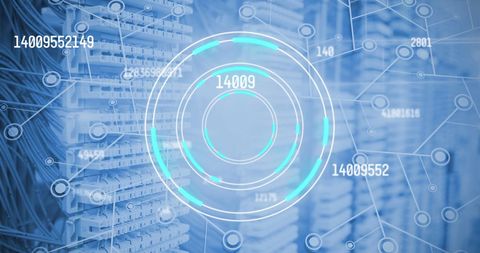Digital Interface Overlays in Futuristic Data Center - Download Free Stock Images Pikwizard.com