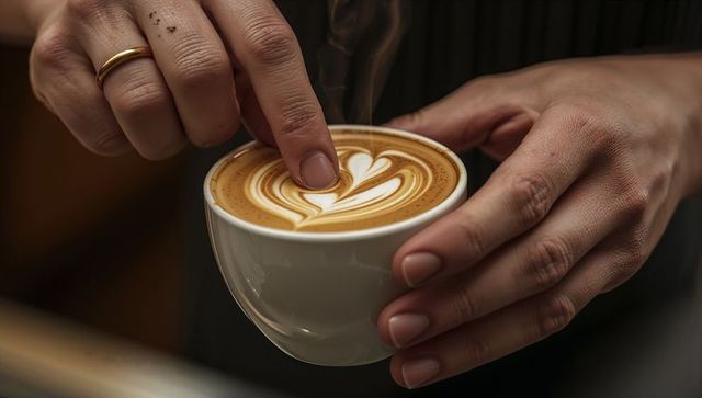 Coffee art crafting with passion and precision