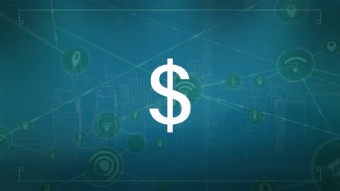 Digital Currency Concept with Symbol in Futuristic Design