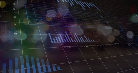 Digital Data Analysis with Statistical Charts on Grid Background - Download Free Stock Images Pikwizard.com