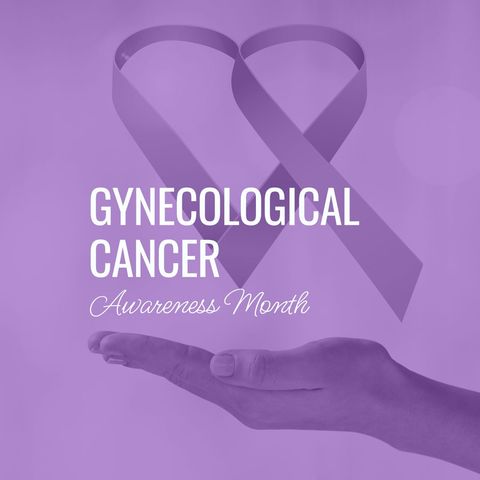 Gynecological Cancer Awareness with Purple Ribbon Promotion - Download Free Stock Templates Pikwizard.com