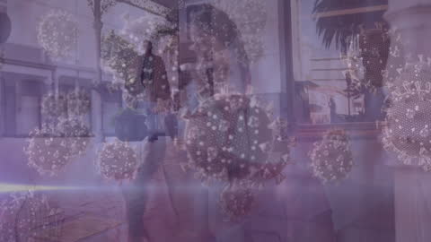 Blending Urban Life with Molecule Overlay During Pandemic